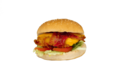 Broodje Kipburger met bacon