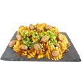 Pom-A-Part Currywurst Ist König + Gratis Apfel Schorle + 2 Jubileum Zegels !