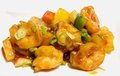 133. Garnalen met Pittig saus