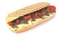 Panini pesto, mozzarella en cherrytomaat