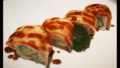 Geflambeerde salmon roll 4st