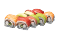 Rainbow roll:(8pcs)