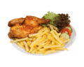 Halve kip menu