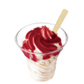 Sundae rood fruit