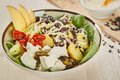 Potato-lentil salad with goat cheese