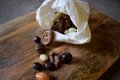 Vrolijke noot met chocolade