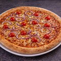 Pizza pomodori e cipolla