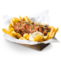 Frites pulled chicken