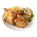 Halve kip met chilisaus