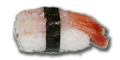 Zoete rauwe garnaal nigiri