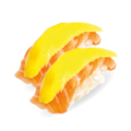 2 st. Nigiri zalm en mango