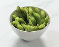 Gestoomde edamame bonen