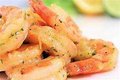 Knoflook gamba's van de grill