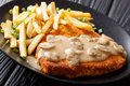 Schnitzel + 1 side dish en saus
