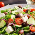 Griekse salade met feta kaas