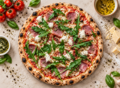 Pizza prosciutto e mascarpone
