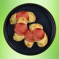 Lookbrood met kaas en pepperoni