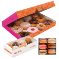 Donut box 12 + 6 Dunkin' Home Made Macarons + 8 Munchkins cadeau