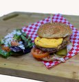 American Cheddar cheeseburger