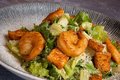 Ceasar salad met gebakken gamba's