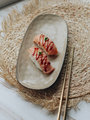 Nigiri zalm geflambeerd