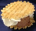 Slagroomwafel met ijs