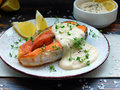 Zalm in romige pepersaus
