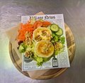 Geitenkaas salade ( warm ) met honing