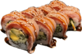 Geflamebeerde maguro roll