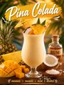 Pina colada cocktail