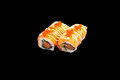 Soft shell salmon roll