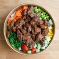 Beef poké bowl
