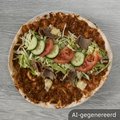 Turkse pizza döner kalfs met kaas