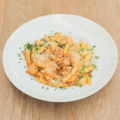 Pasta pollo crema