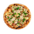 Pizza zucchini pancetta