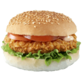 Plate Chicken Burger