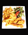 Kip strips met friet