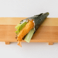 Ebi tempura temaki