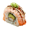 Salmon surimi roll