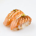 10. Flamed Salmon Nigiri