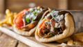 Pita gyros met saus