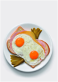 Uitsmijter ham en kaas