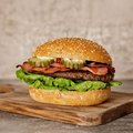 Pork bacon burger
