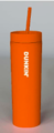Drinking Bottle with Straw orange