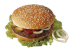 Hamburger met rauwkost