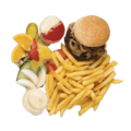 Vegetarische hamburger schotel