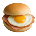 Broodje gebakken ei met ham