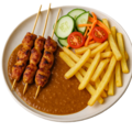 Vegetarische sate schotel