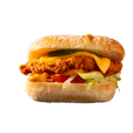 Crunchy spicy chicken burger
