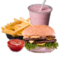 Double cheese burger menu